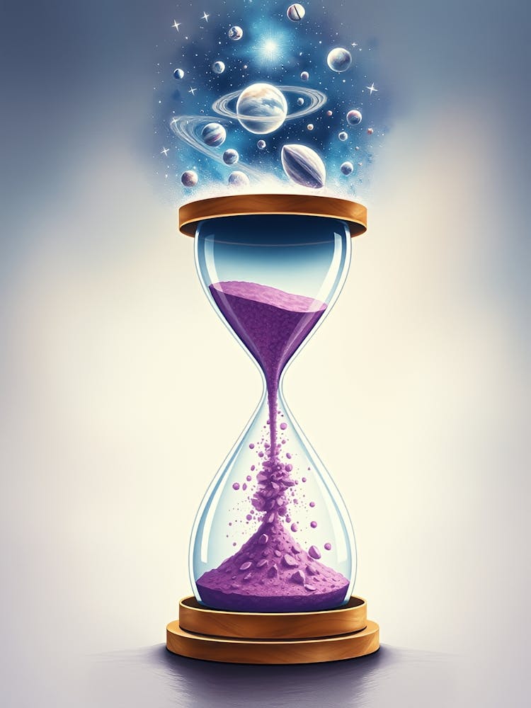 Hourglass With Planets