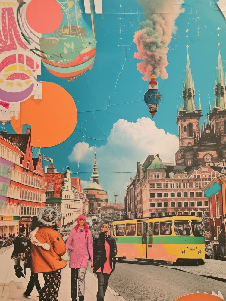 Copenhagen   Retro Collage Style 3