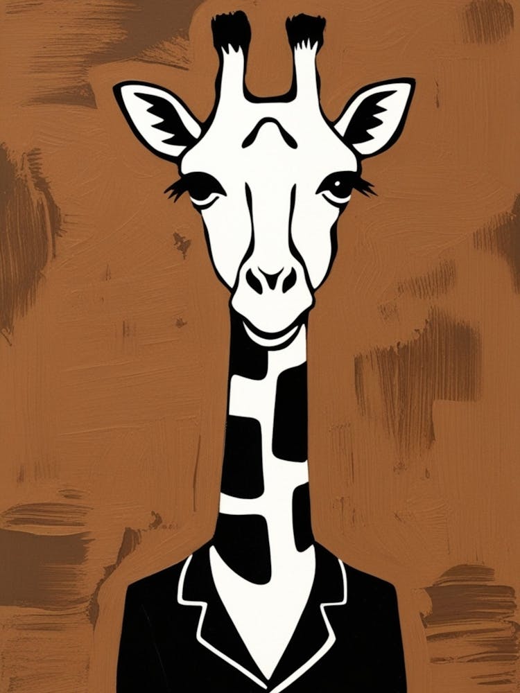 Giraffe im Anzug