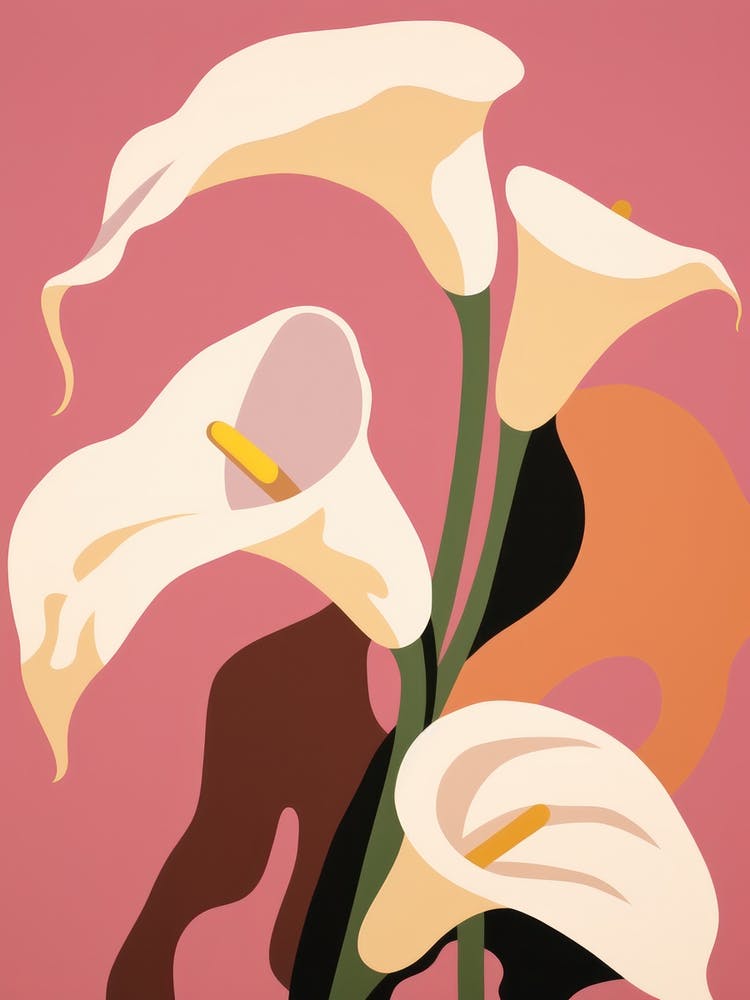 Calla Lilies Flower Big Bold Illustration 3