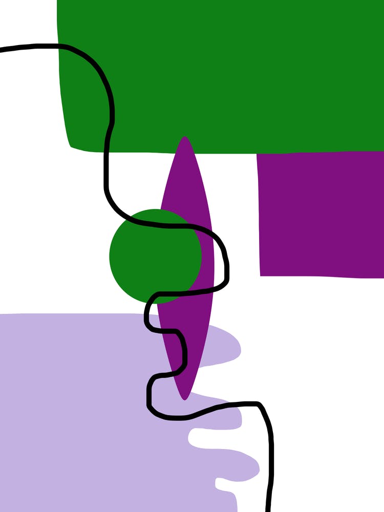 Purple And Green Abstract Eye