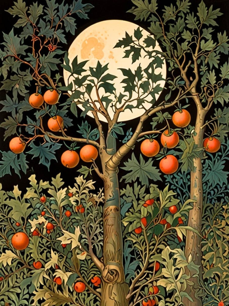 William Morris Moonlight In The Garden 21