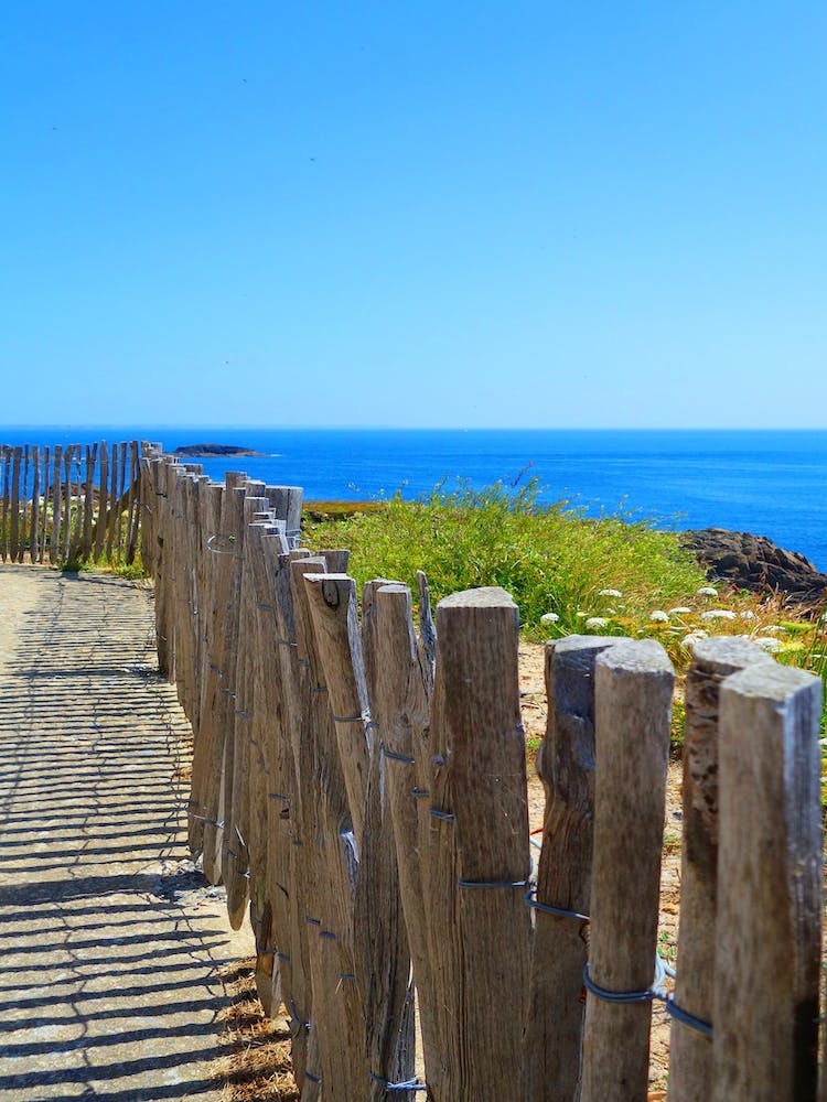Wooden Fence By The Sea
