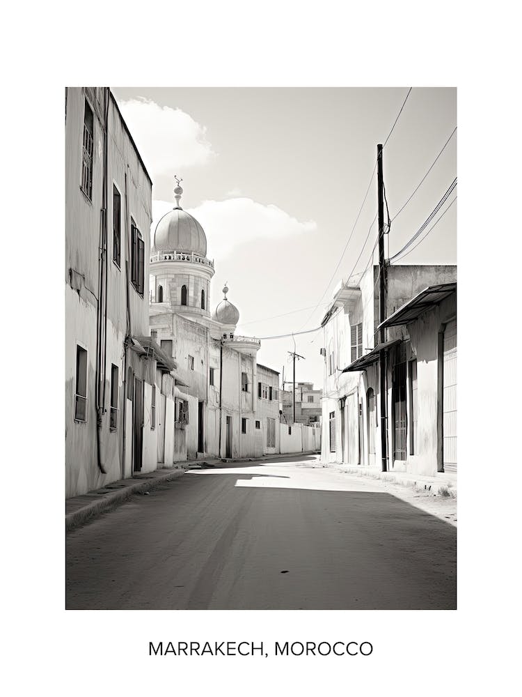 Poster Of Nazareth, Israel, Photography In Black And White 1