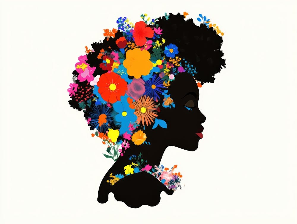 Portrait Of A Woman With Flowers 39