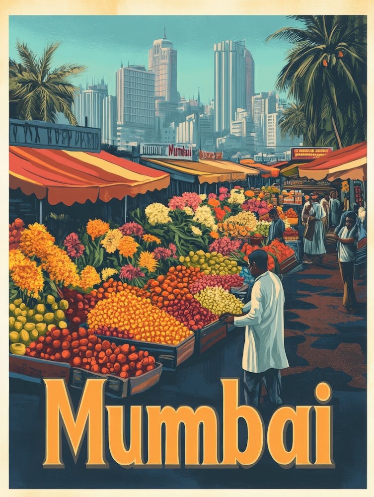 Aihrgdesign A 1970s Inspired Travel Poster For Mumbai 3
