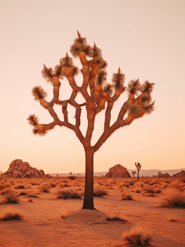  Photograph Of A Joshua Tree At Dawn In Desert 2
