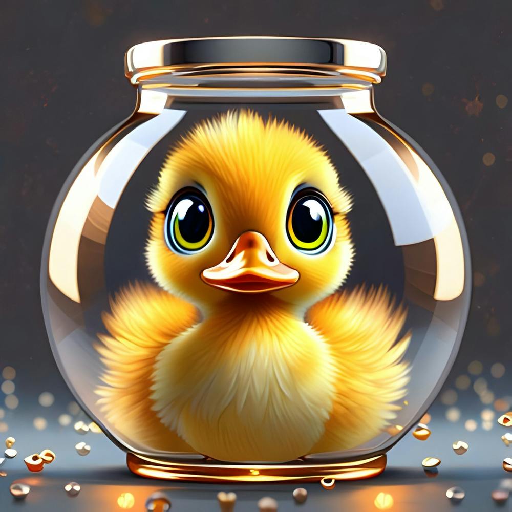 Duck In A Glass Jar