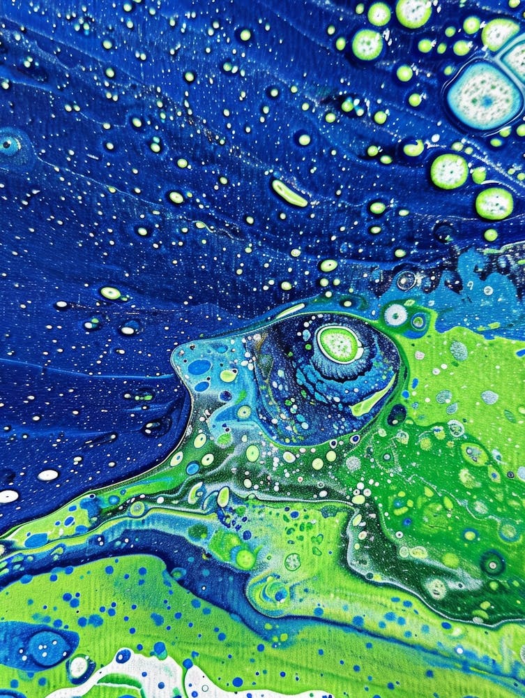 Abstract - Blue And Green Abstract Painting