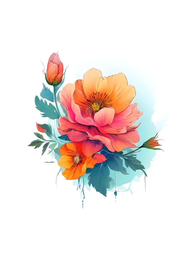 Watercolor Flowers 43