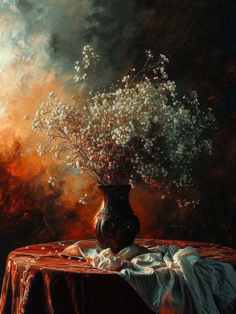 Barockes Blumenstillleben Schleierkraut 3
