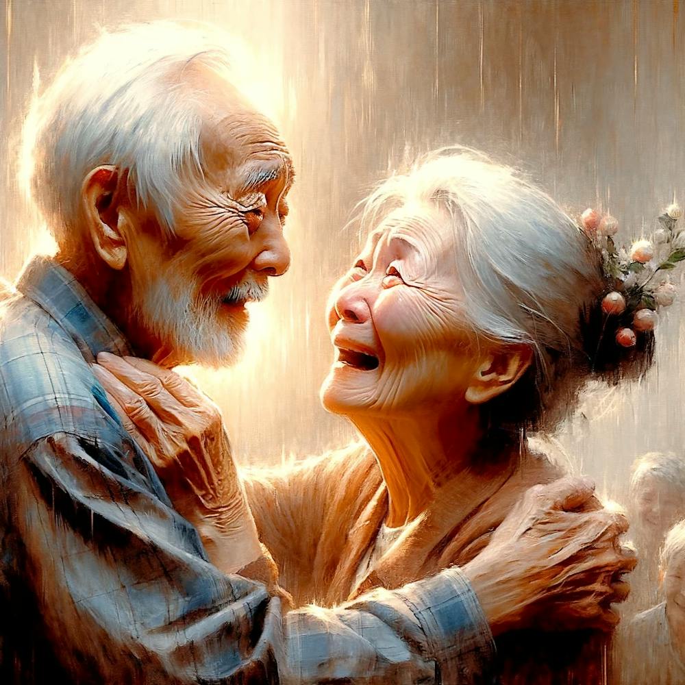 Elderly Brother And Sister Meet Again
