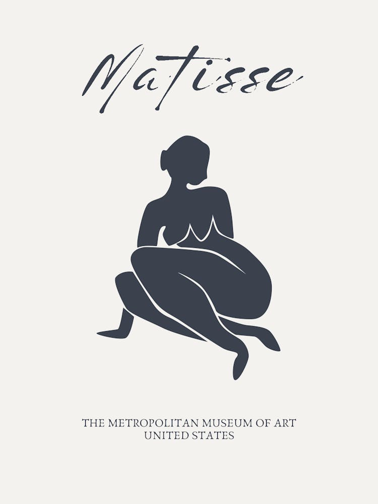 Matisse Sitting Woman Silhouette 
