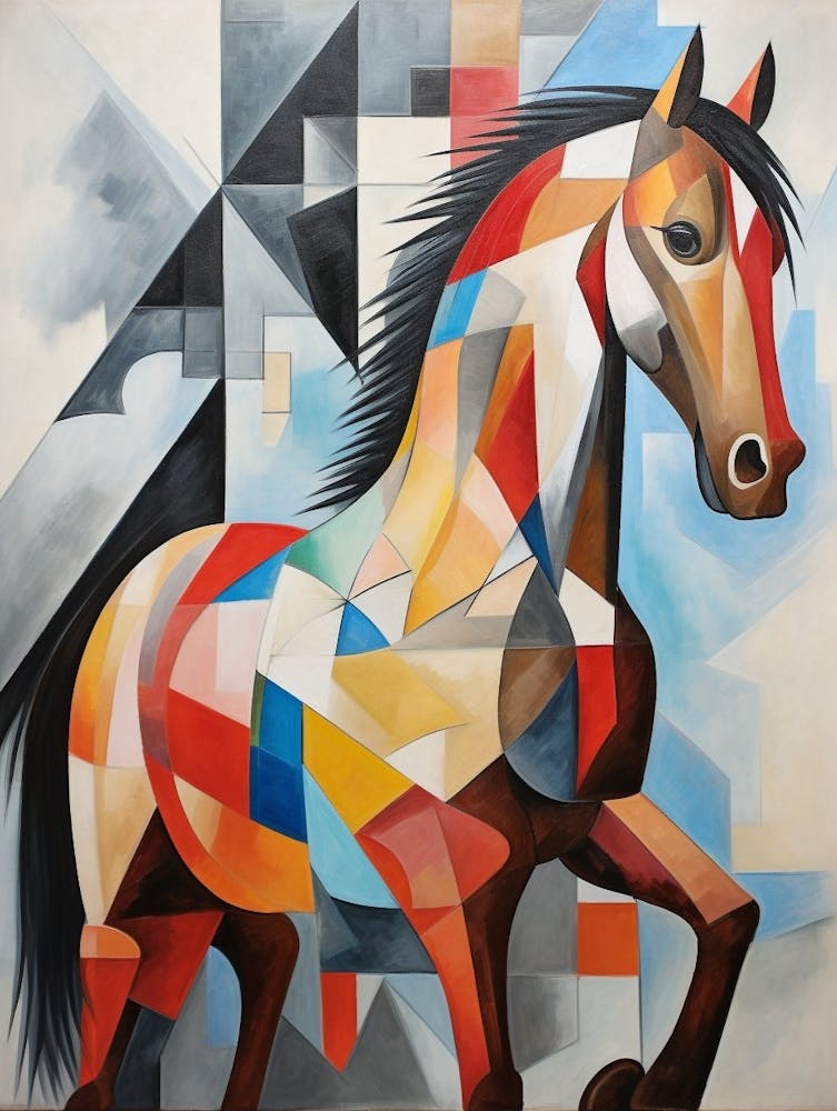 Pferd Abstrakt Pop Art 6