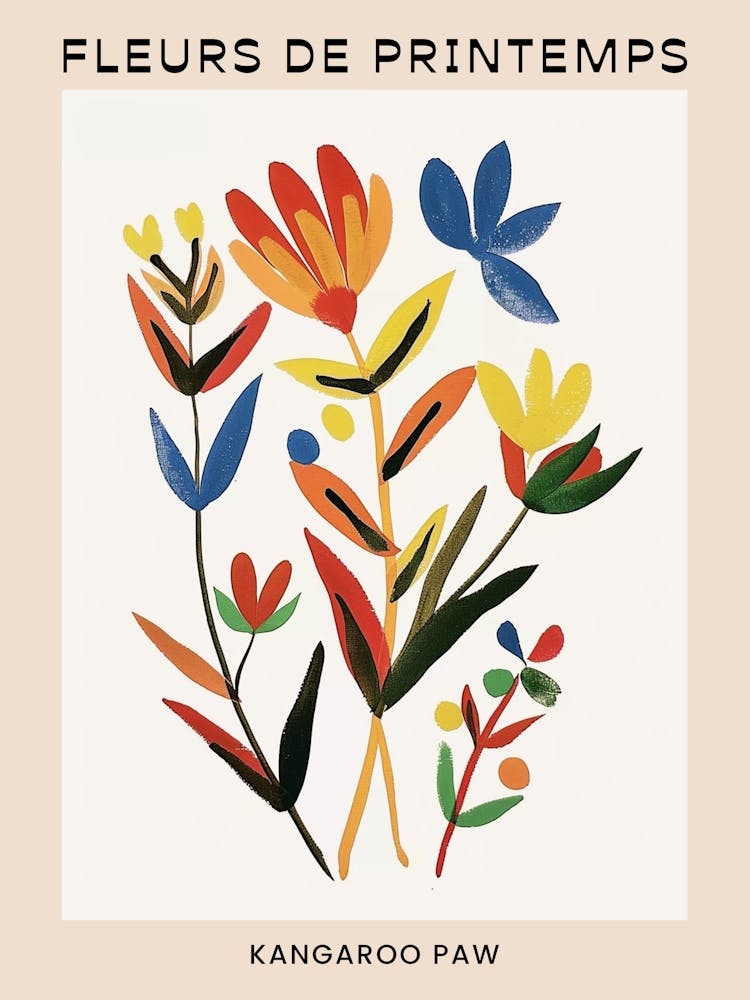 Spring Floral French Poster  Kangaroo Paw 4