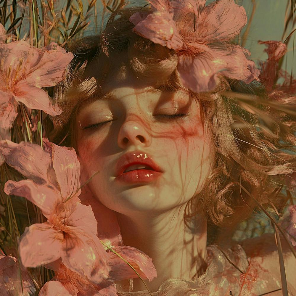 Fille dans les fleurs 1