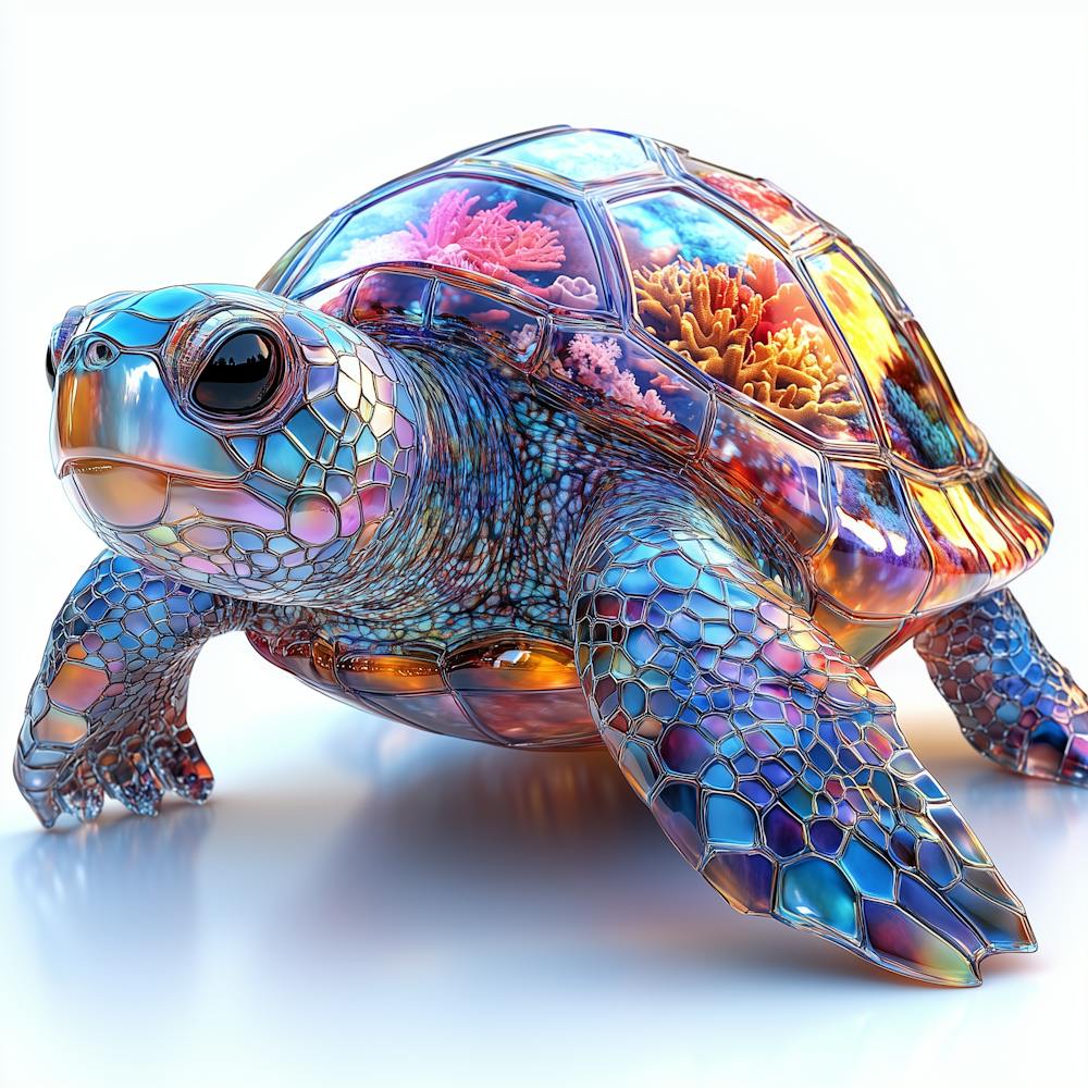 Colorful Sea Turtle