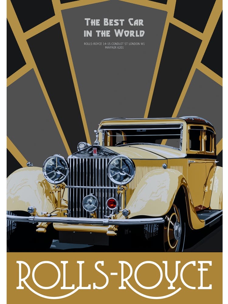 Rolls Royce vintage poster