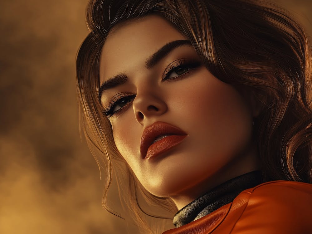 Woman In An Orange Jacket