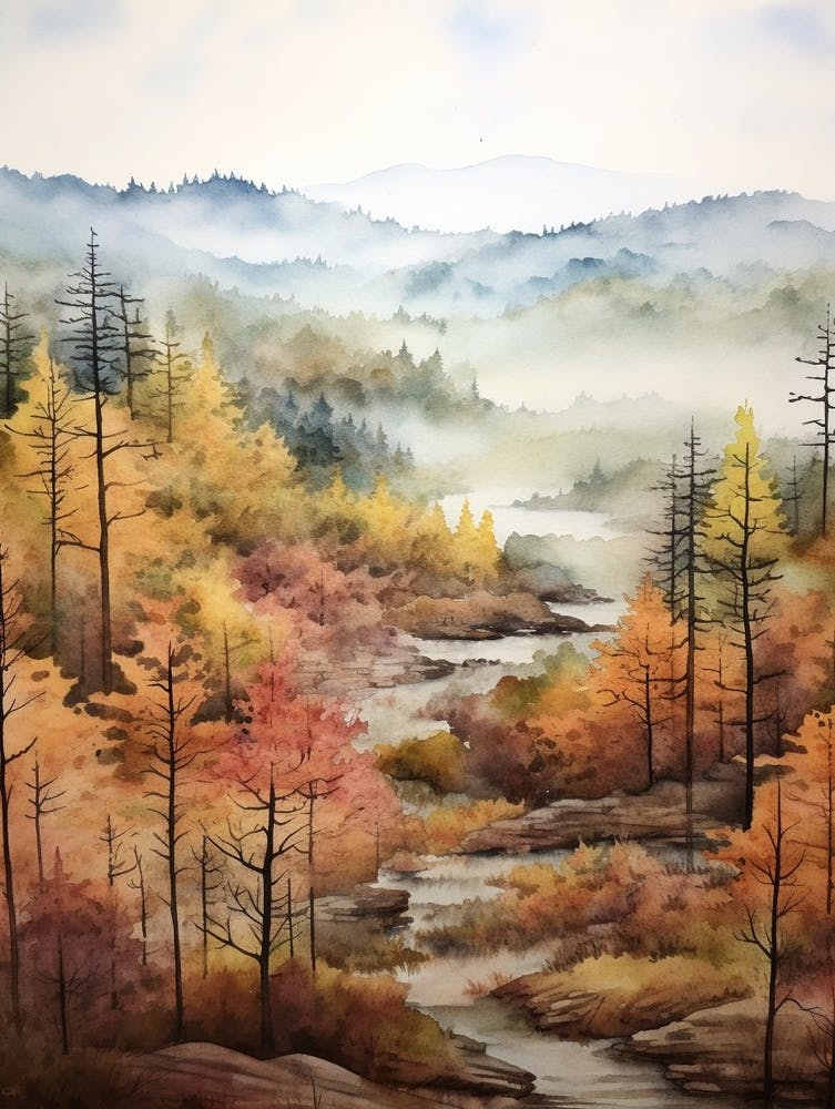 Autumn Forest Landscape The Ozark National Forest