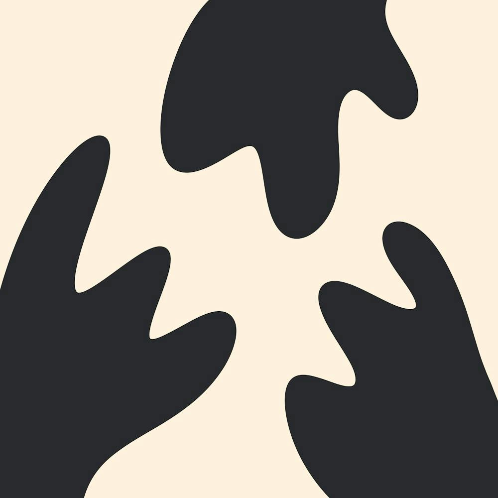 Abstract Blobs Monochrome 4