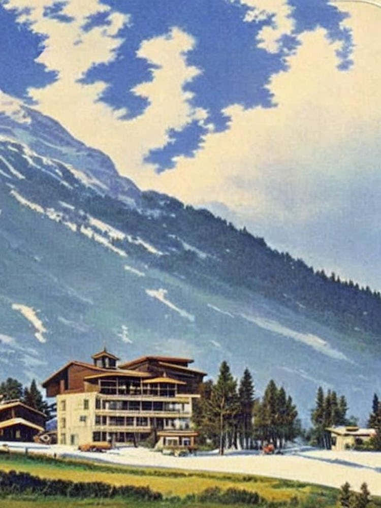 Las Leñas, Argentina Ski Resort Vintage Landscape 1 Skiing Poster