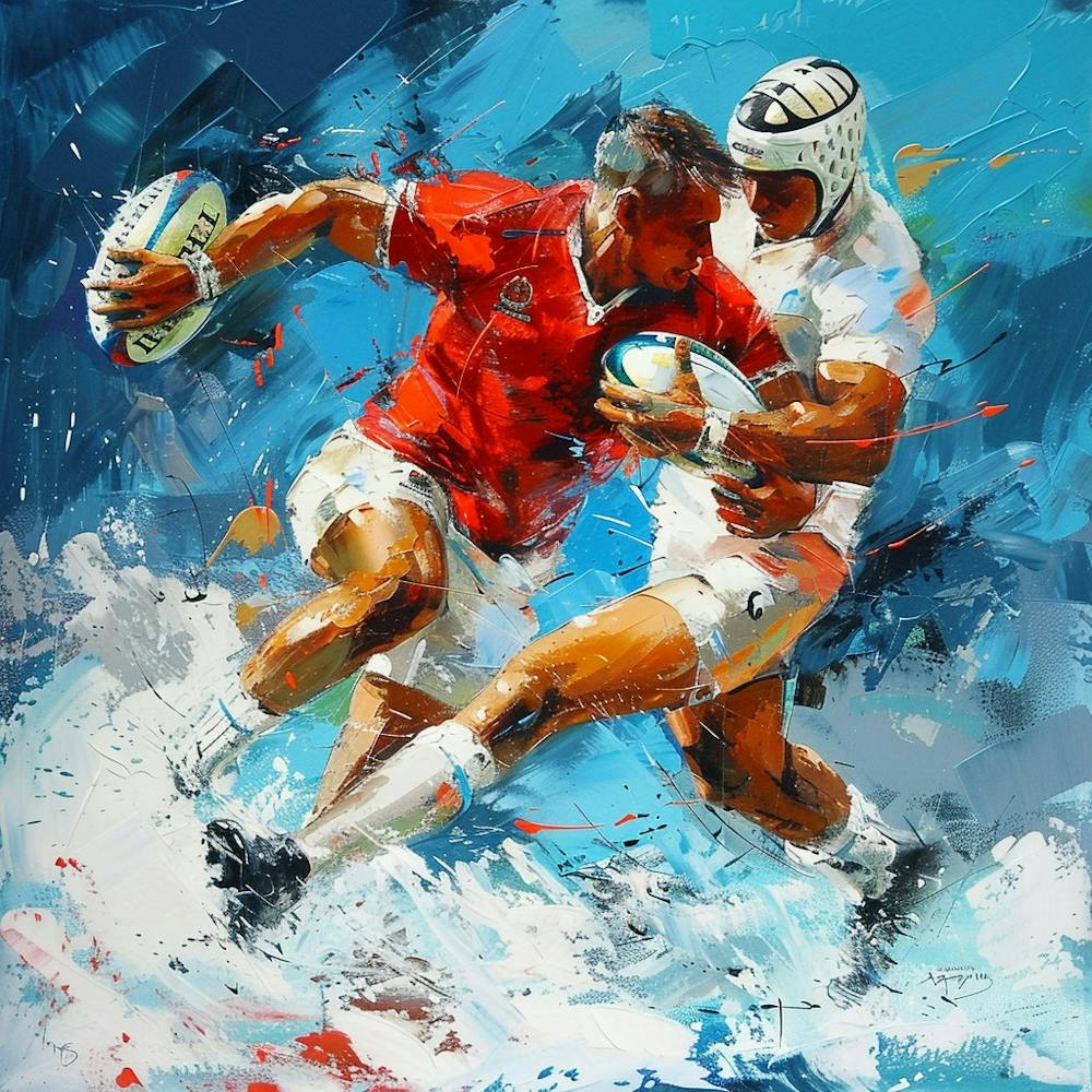 Rugby Players In Action 8