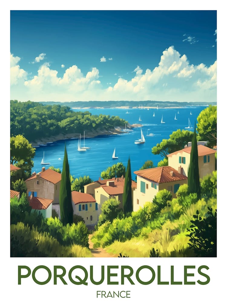 Reiseplakat Porquerolles 1