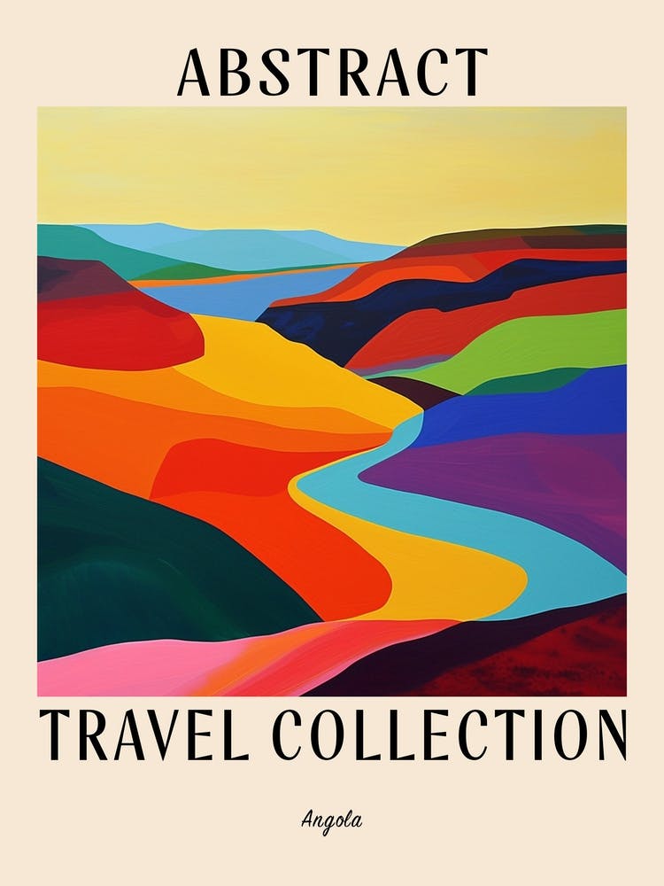 Abstrakte Reisekollektion Poster Angola 1