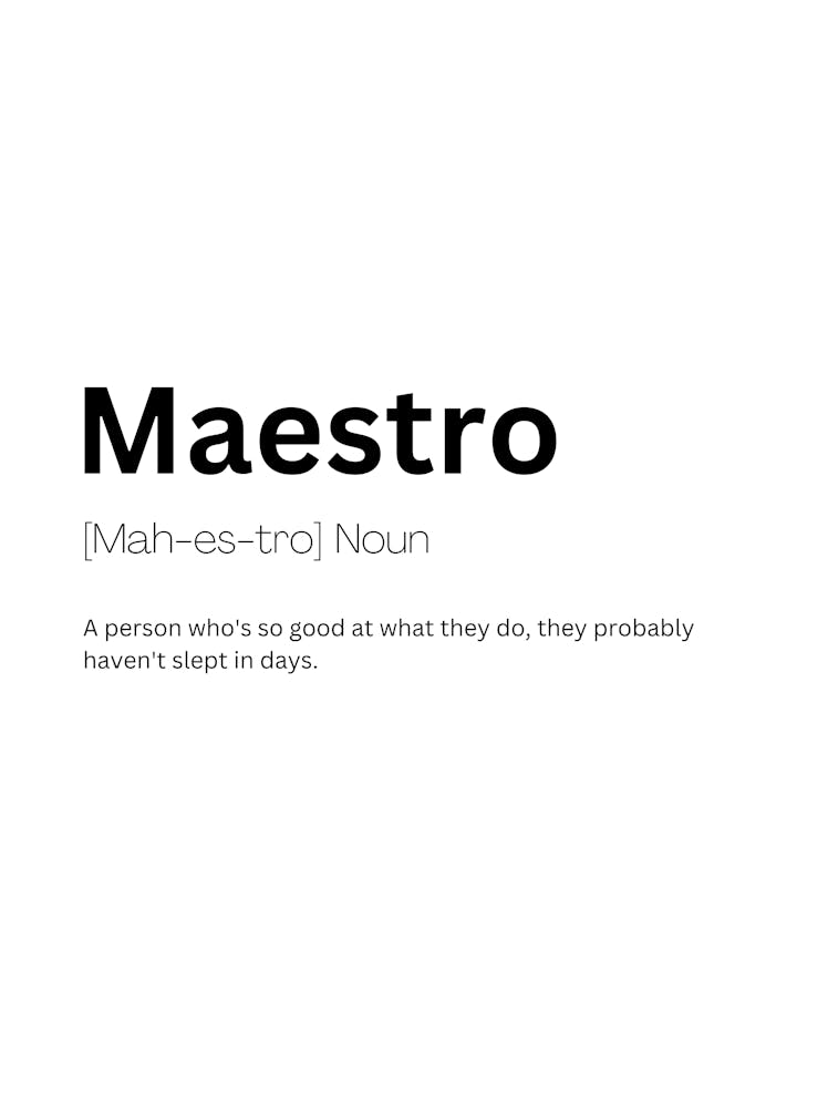 Maestro Definition Meaning