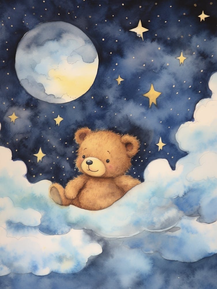 Baby Bear 3 Sleeping In The Clouds