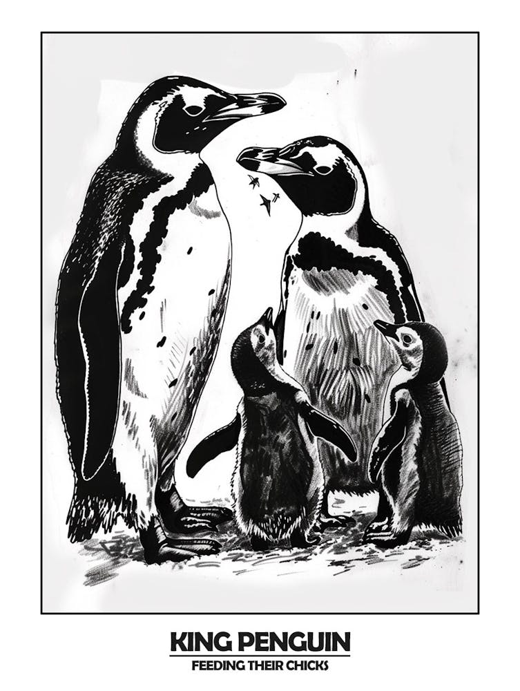 Penguin Feeding Their Chicks Poster 5