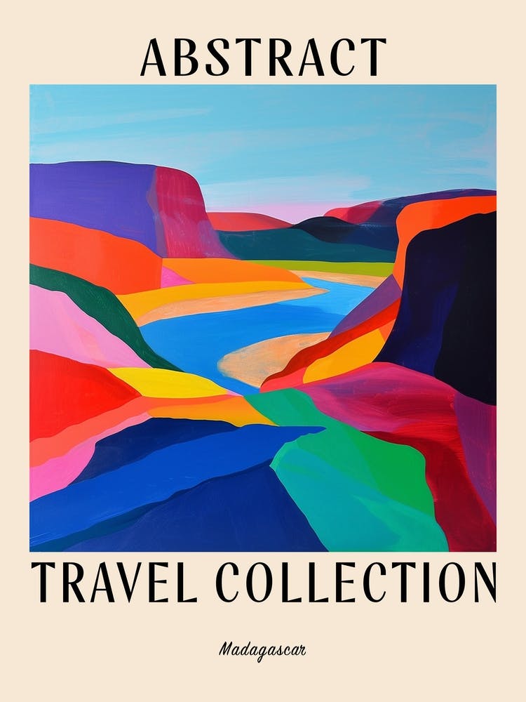 Abstract Travel Collection Poster Madagascar 1