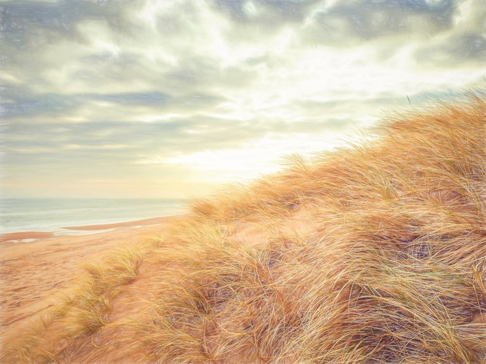 Impressionistic Beach Scene