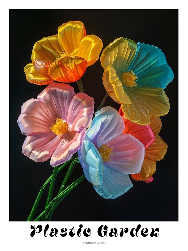 Bright Inflatable Flowers Poster Evening Primrose 2