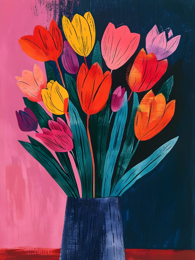 Tulips In A Vase 1