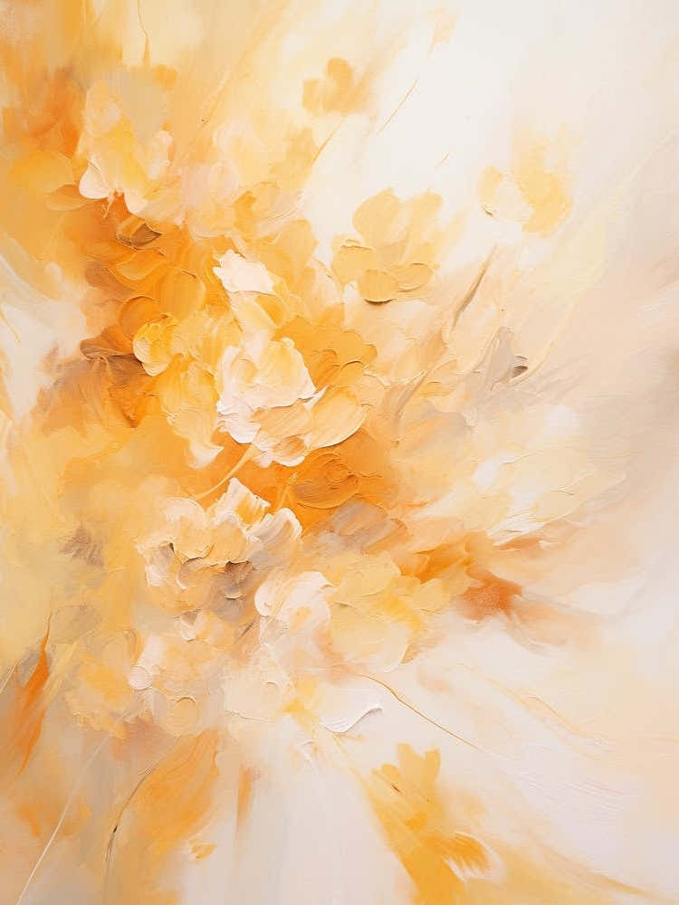 Autumn Gold Abstract Painting 4