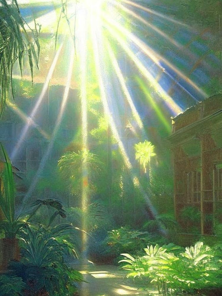 Franklin Park Conservatory And Botanical Gardens, Usa Classic Monet Style Painting