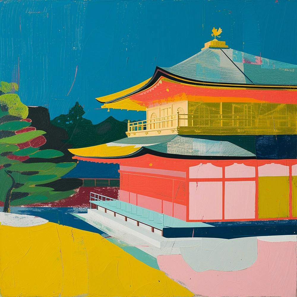 Colourful Gardens Ginkaku Ji  Temple Japan 2
