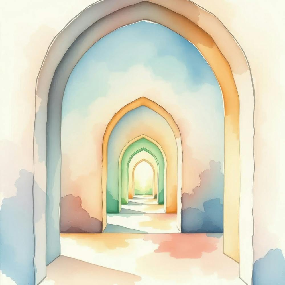 Watercolor Archway