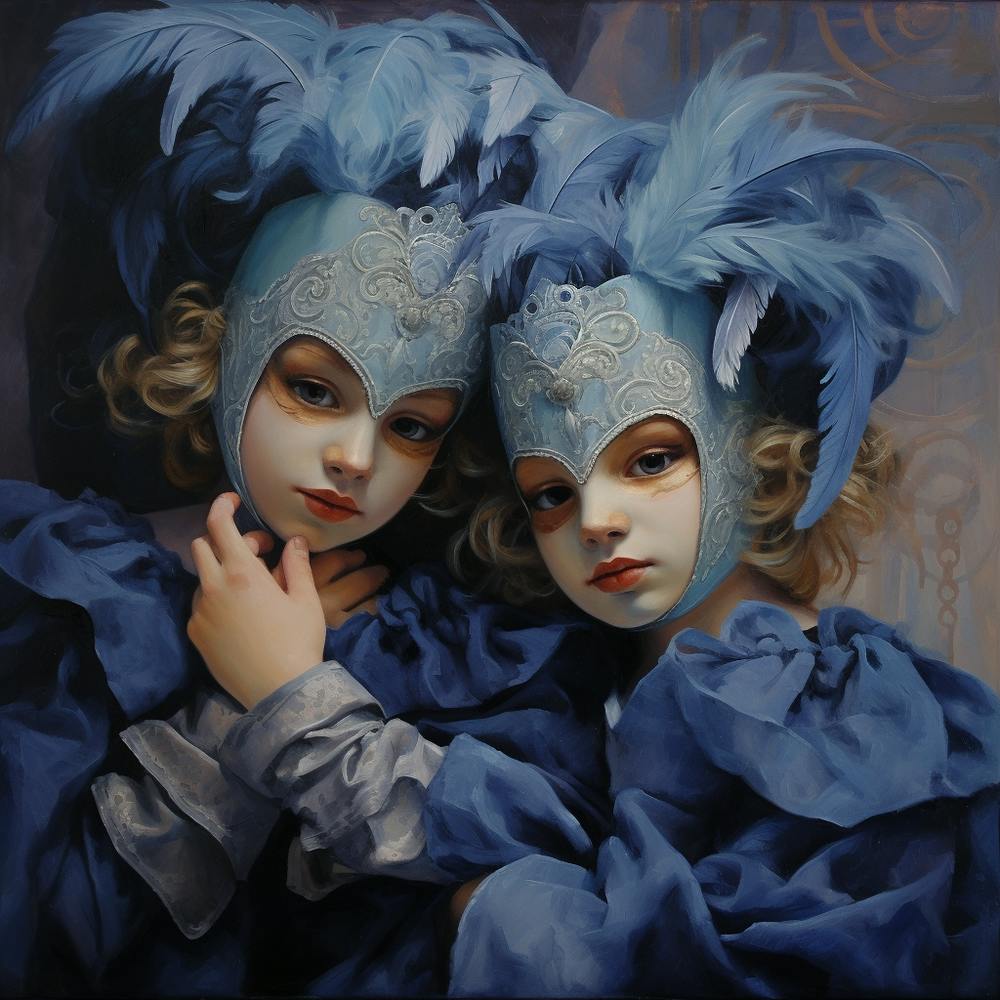 Two Boys In Blue Masks