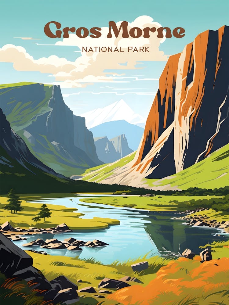 Gros Morne Park Canada Outdoor Modern Travel Art
