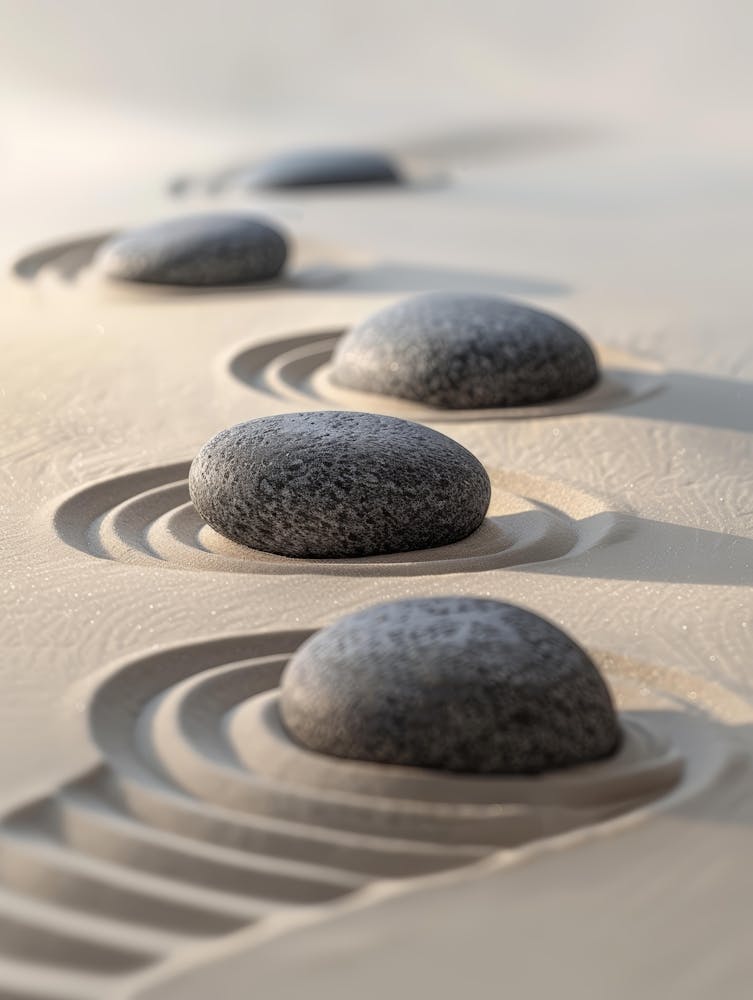 Zen Stones In The Sand 2