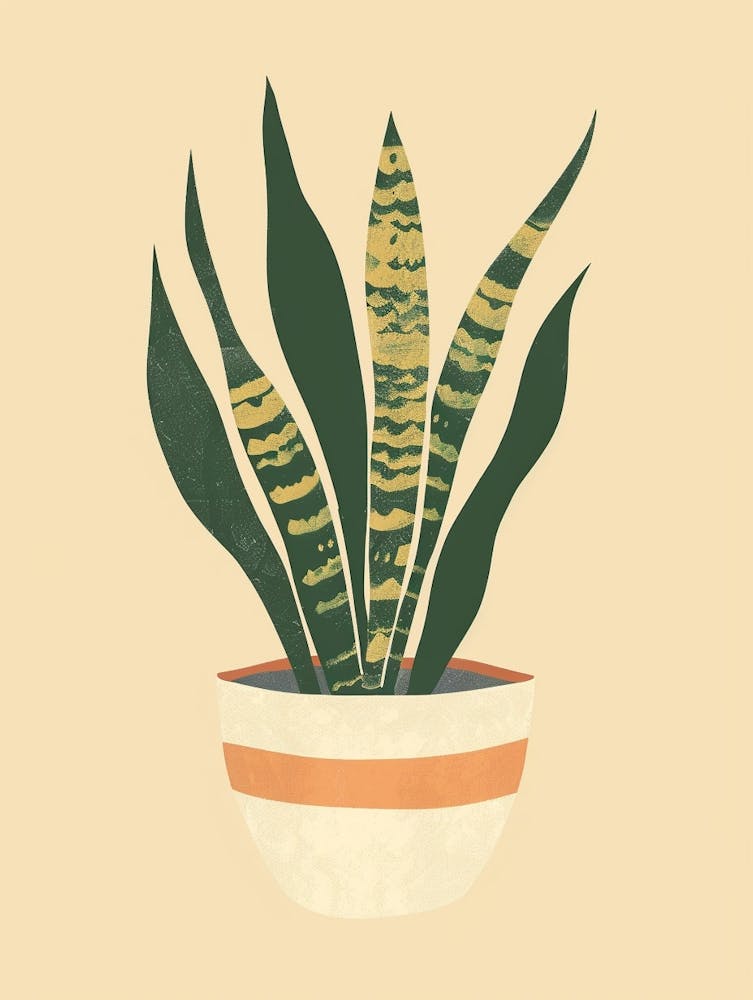 Snake Plant Minimalist Illustration 6