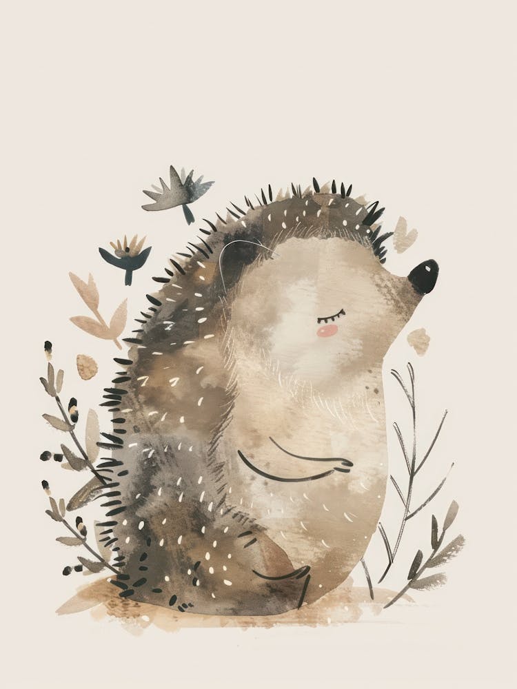 Charming Nursery Kids Animals Hedgehog 4
