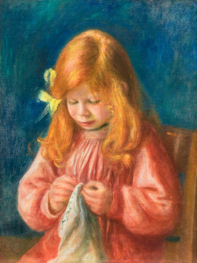 Jean Renoir Sewing (1899–1900), Pierre Auguste Renoir
