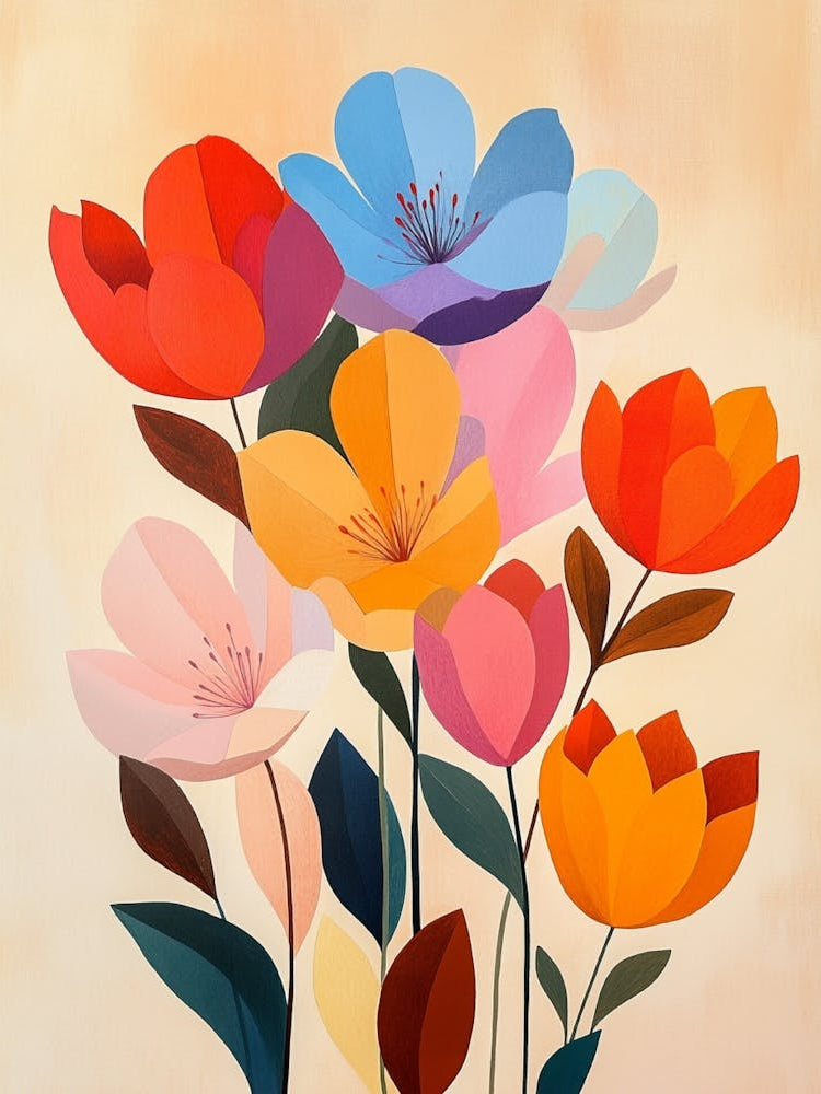 Colorful Flowers Canvas Print