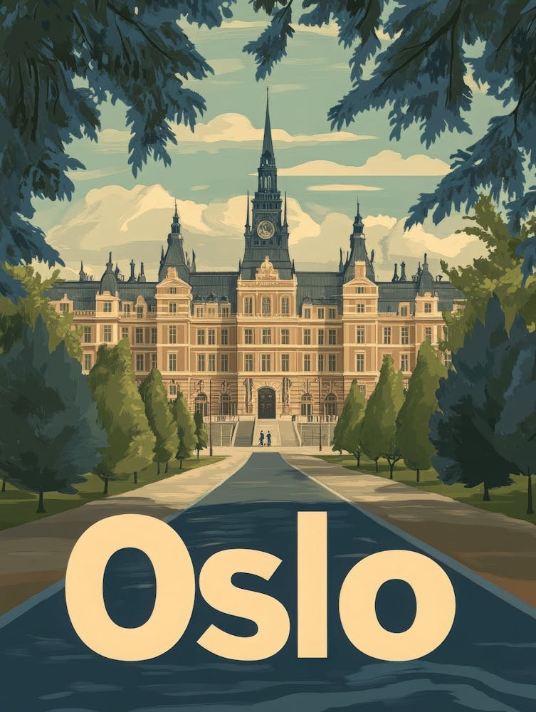 Aihrgdesign A Classic 1960s Travel Poster For Oslo 2