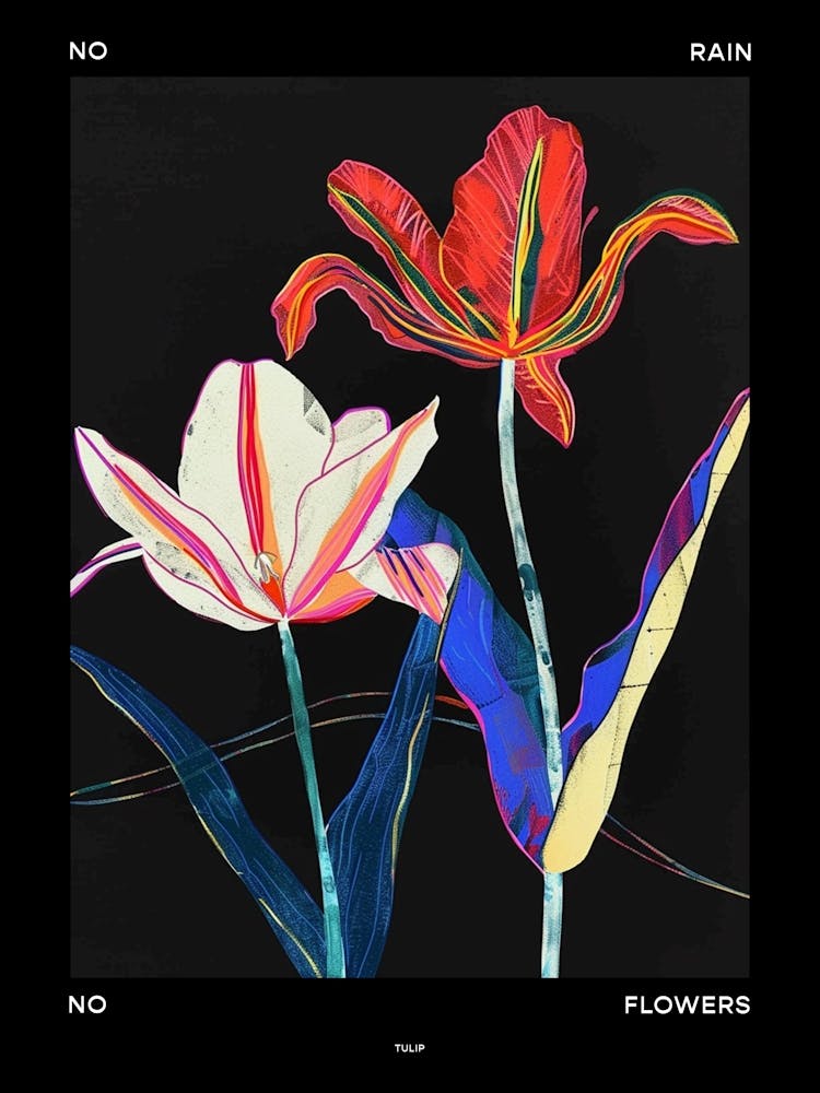 No Rain No Flowers Poster Tulip 4