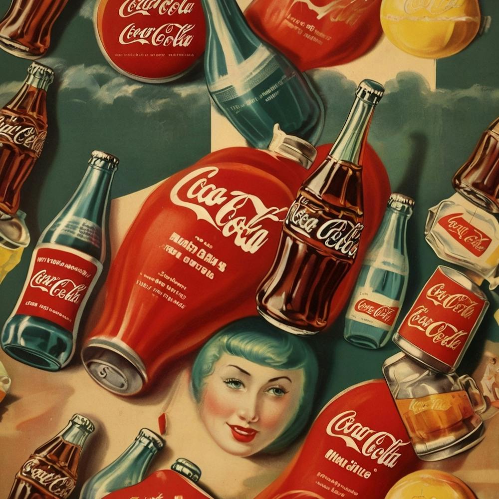 Standard Standard Vintage- und Retro Coca Cola Werbung Ästhetik 3